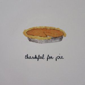 NEW! Rae Dunn 10-Inch Fluted Ceramic Pie Plate "Thankful for Pie"